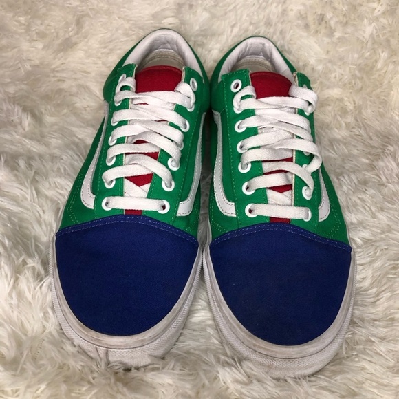Color-block Vans with Red, Green, and Blue Accents size 11.5 - Picture 13 of 15